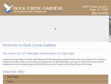 Tablet Screenshot of duckcreekgardens.com
